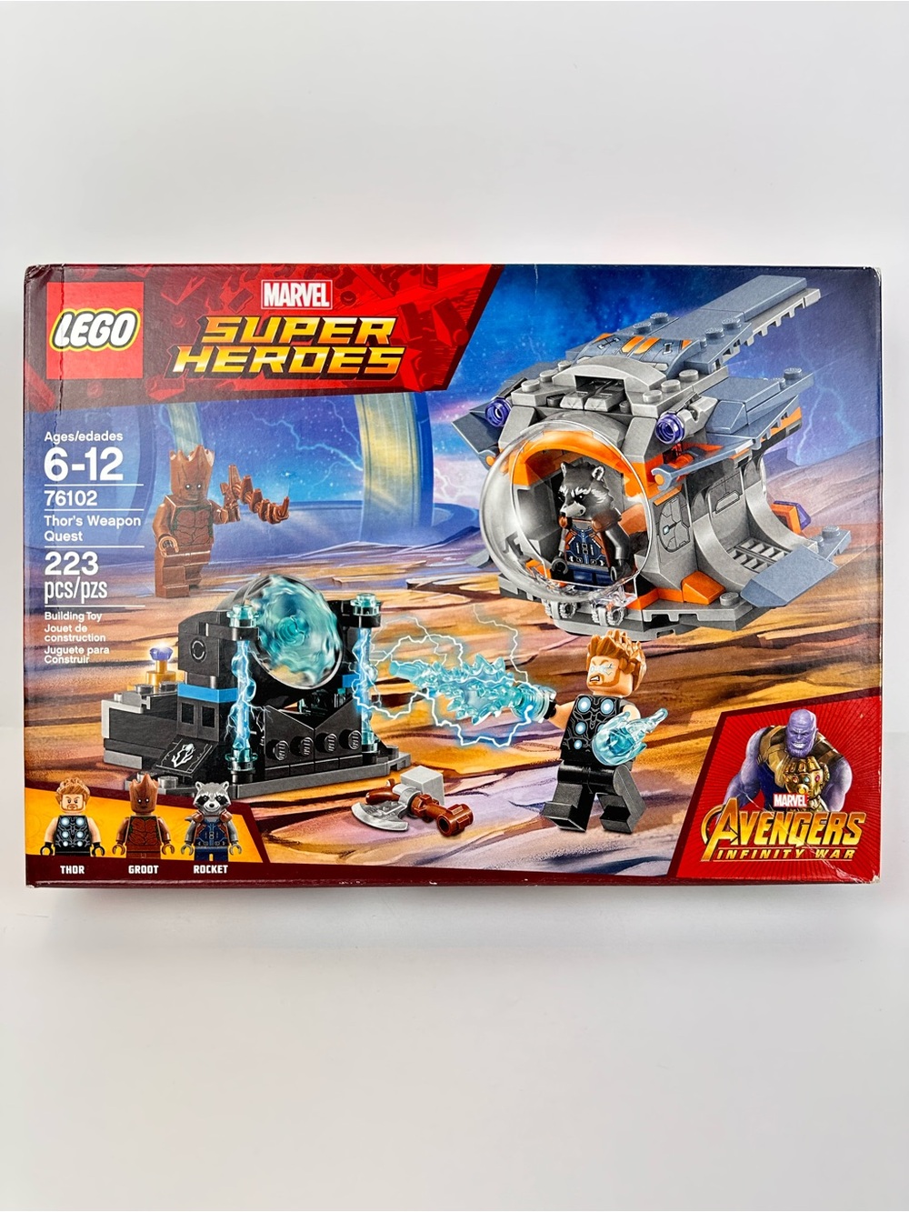 LEGO Marvel Super Heroes Avengers Infinity War Thor's Weapon Quest 76102 Set NEW